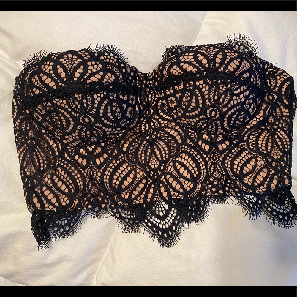 Lace Bandeau crop Top